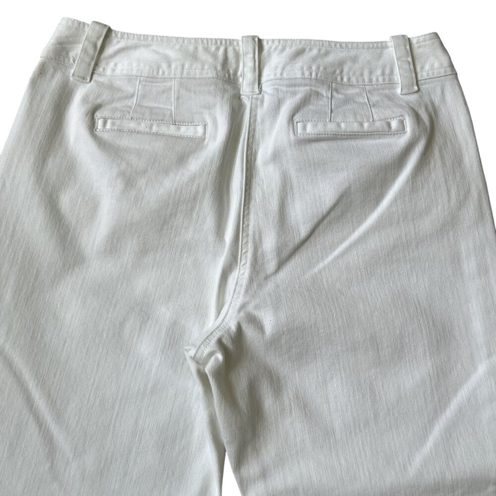 Talbots Womens 12P Winter White Boot Cut Gentle Stretch Pants Clean Girl Jeans - Picture 7 of 13